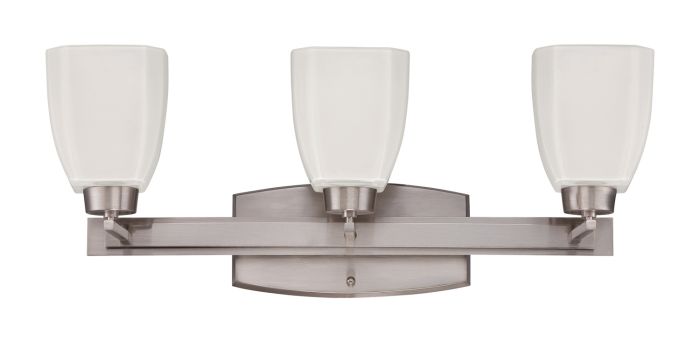 Bridwell 3 Light Vanity in Brushed Polished Nickel