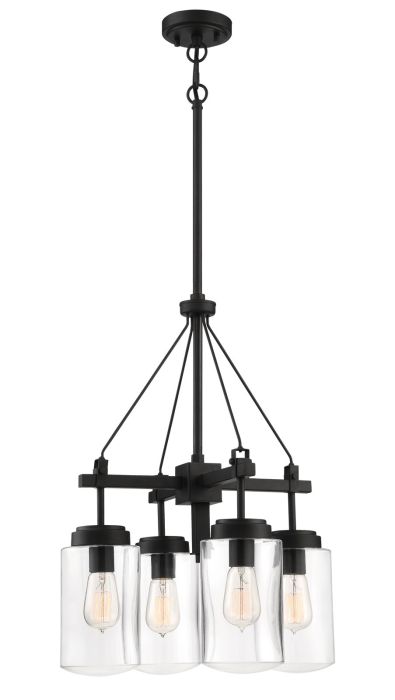 Crosspoint 4 Light Outdoor Chandelier Espresso