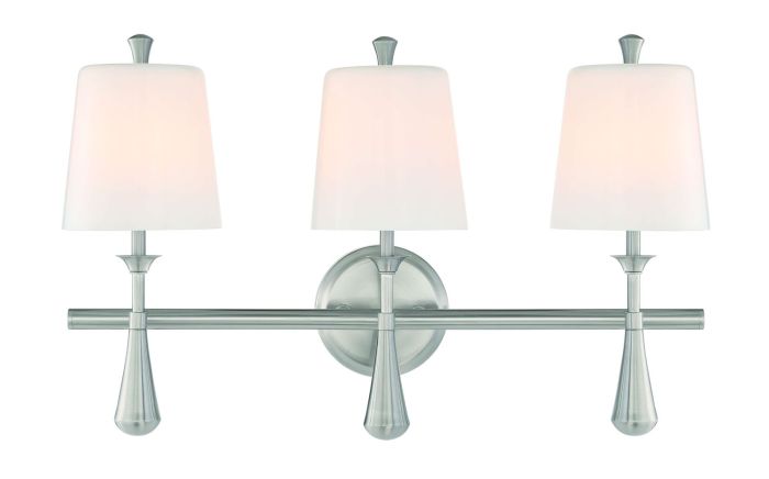 Palmer 3 Light Vanity in Brushed Polished Nickel