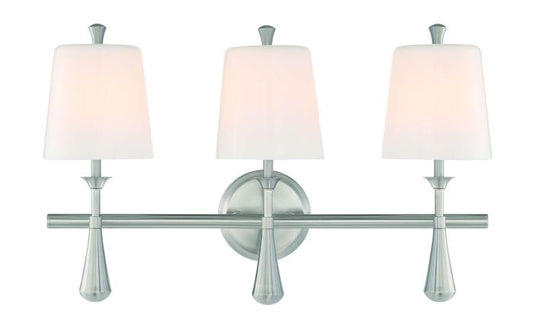 Palmer 3 Light Vanity in Brushed Polished Nickel