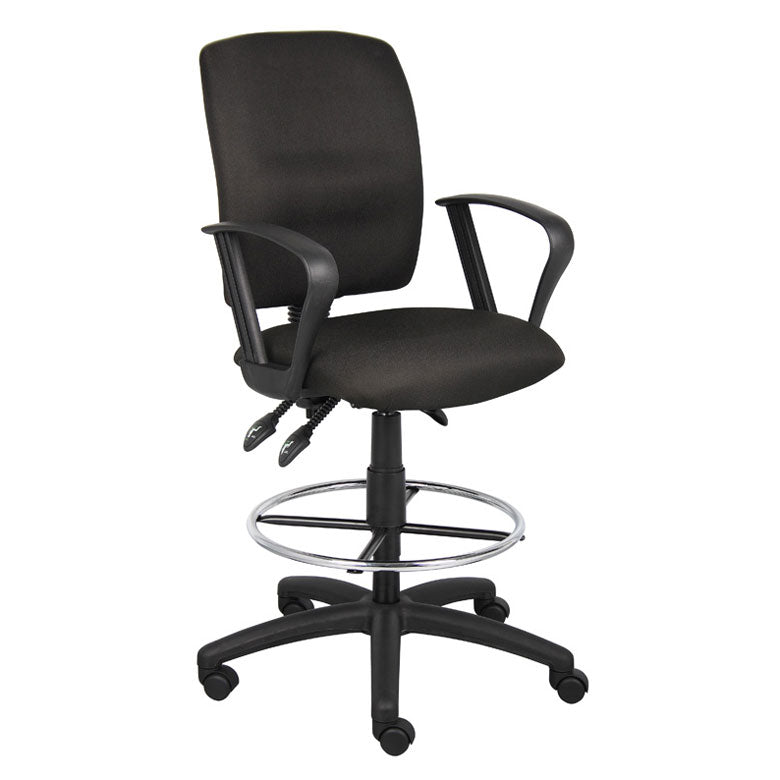 Boss Multi-Function Fabric Drafting Stool W/ Loop Arms