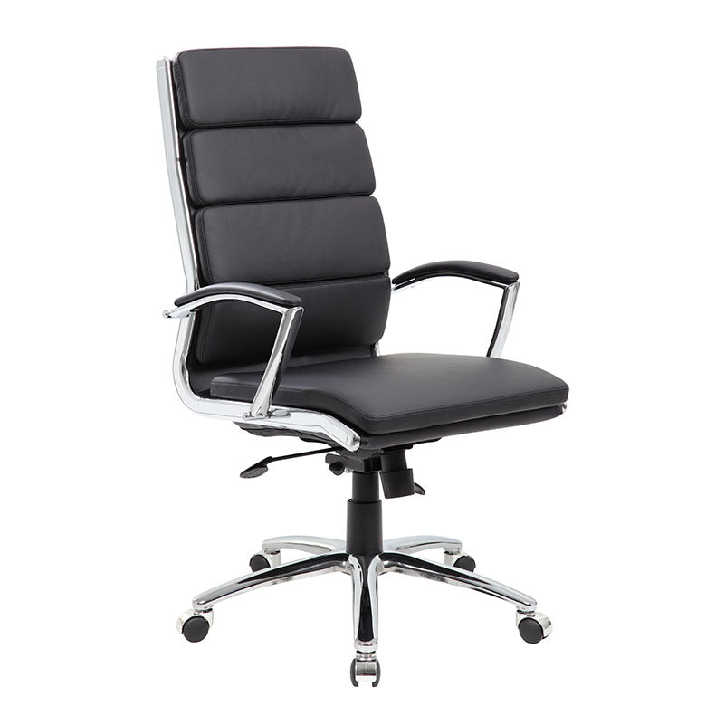 Boss Executive Caressoftplus Vinyl Chair with Metal Chrome Finish