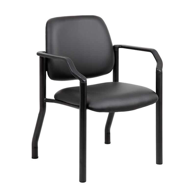 Boss Mid Back Guest Chair, 300 lb capacity, Antimicrobial Vinyl