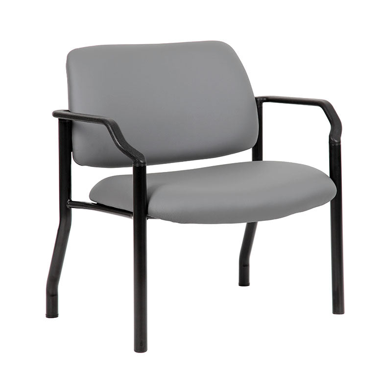 Boss Mid Back Guest Chair, 500 lb capacity, Antimicrobial Vinyl