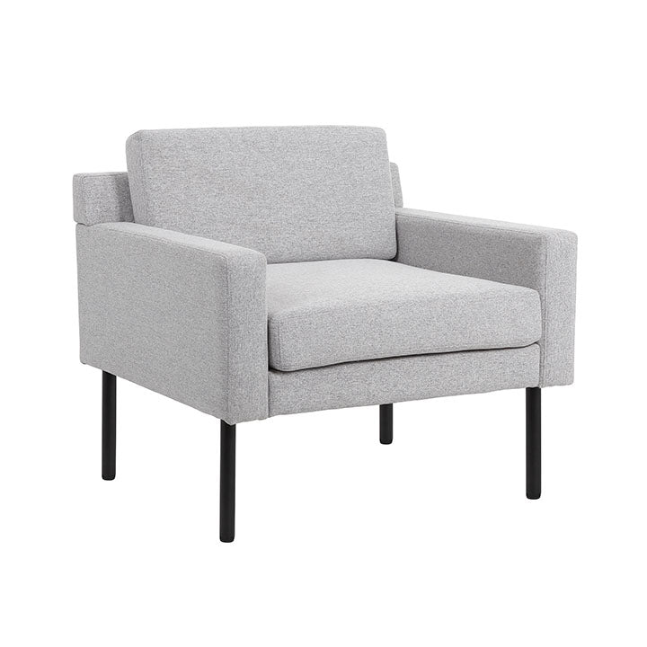 Boss Grey Poly-Linen Weave Lounge Chair