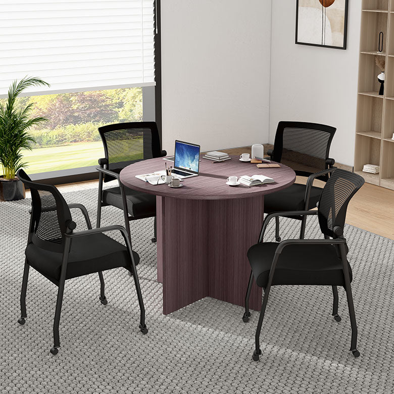 Round table set, N127-DW (1) + B6889R-BK (4)