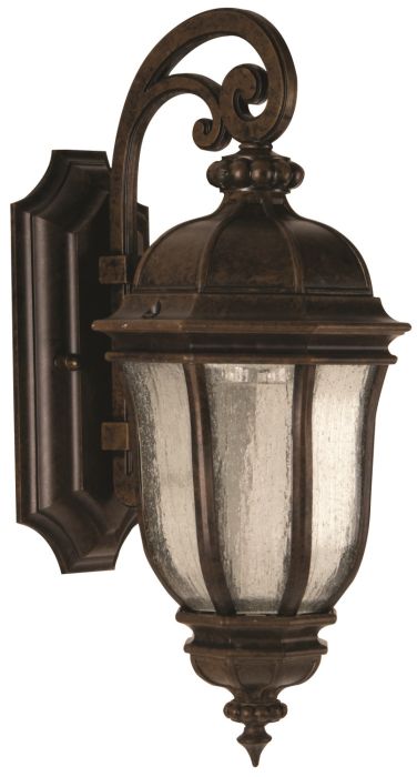 Harper 1 Light Small Outdoor Wall Mount in Peruvian Bronze Outdoor