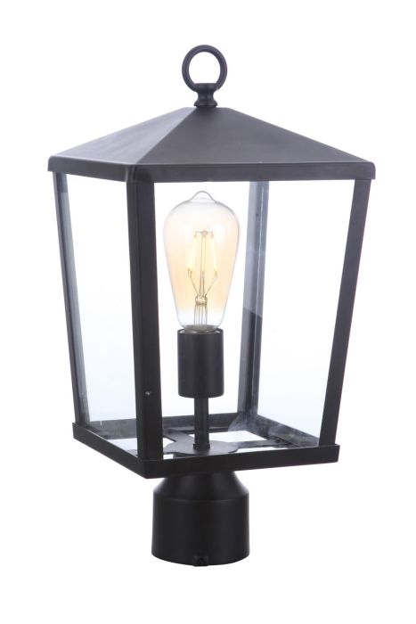 Olsen 1 Light Medium Outdoor Post Mount in Midnight