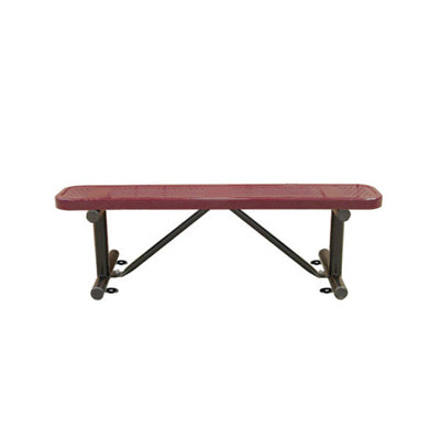Performated Metal Backless Bench