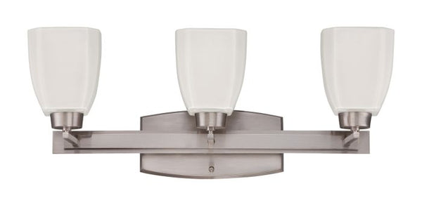 Bridwell 3 Light Vanity in Brushed Polished Nickel