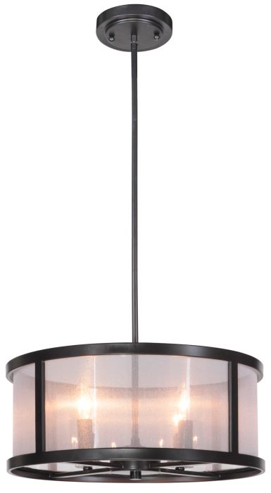 Danbury 4 Light Pendant in Matte Black