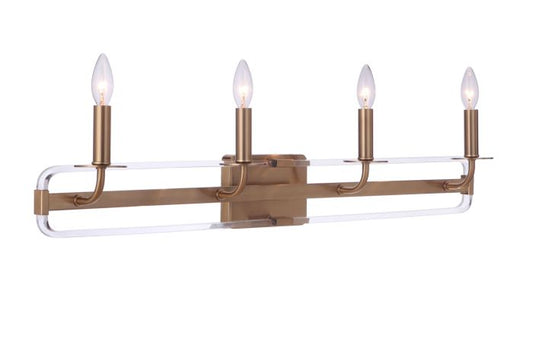 Graclyn 4 Light Vanity in Satin Brass