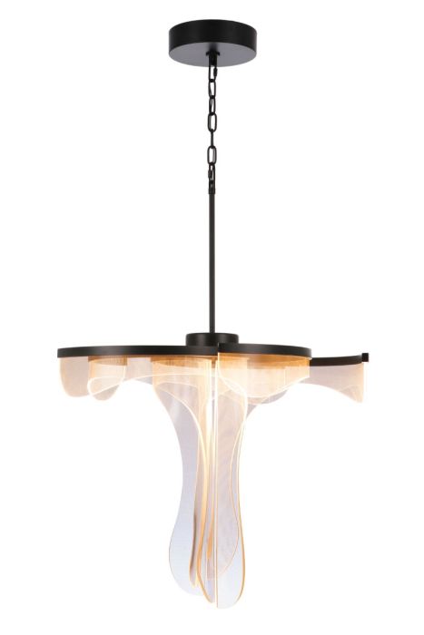 Estrella 5 Arm LED Pendant in Flat Black