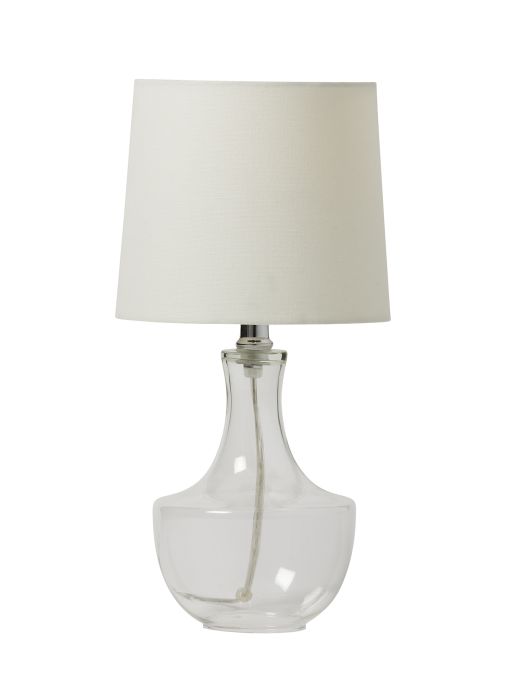 1 Light Clear Glass Base Table Lamp