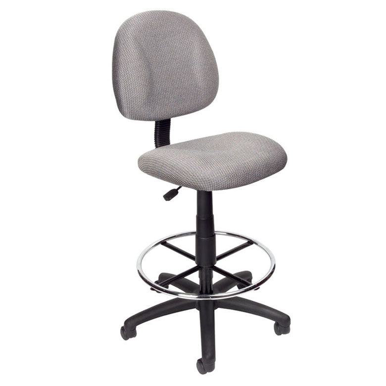 Boss Ergonomic Works Adjustable Drafting Chair without Arms, grey