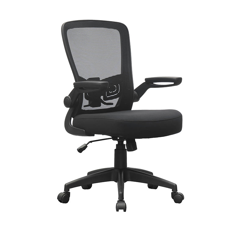 Boss Black Mesh, Flip Arm, Task Chair, Black Frame