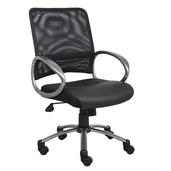 Boss Mesh Back W/ Pewter Finish Task Chair