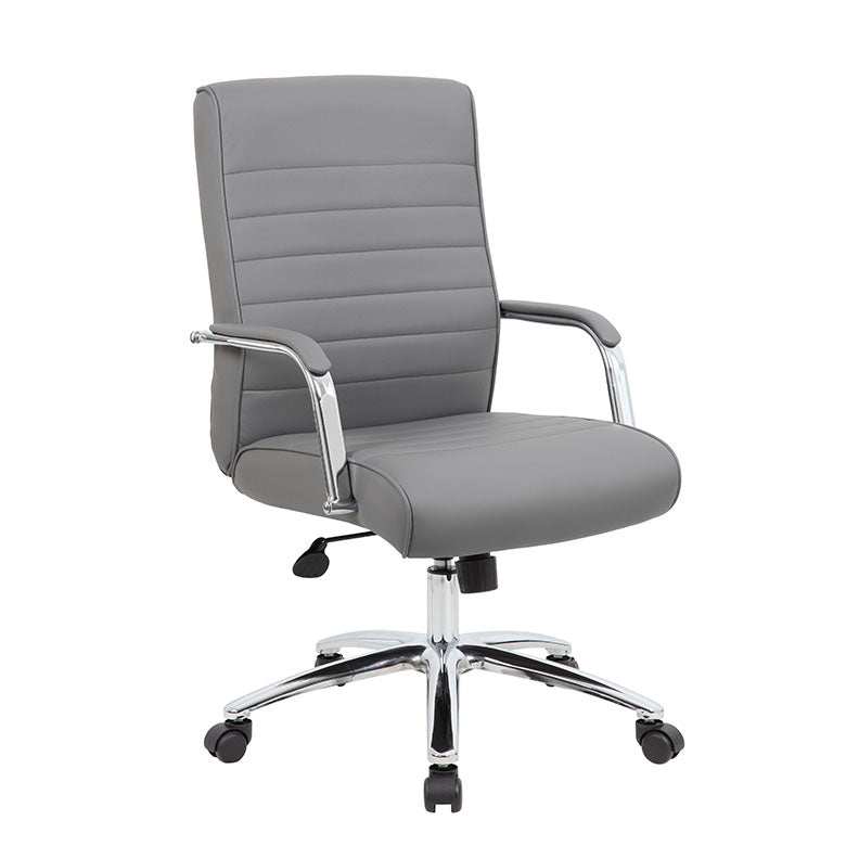 Boss Modern Executive Conference Chair-Ribbed Grey