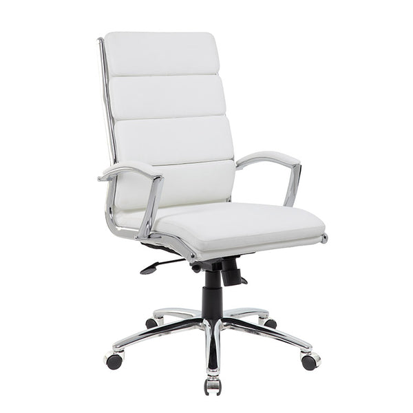 Boss Executive Caressoftplus Vinyl Chair with Metal Chrome Finish