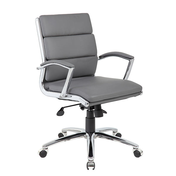 Boss Caressoftplus Vinyl Executive Mid-Back Chair