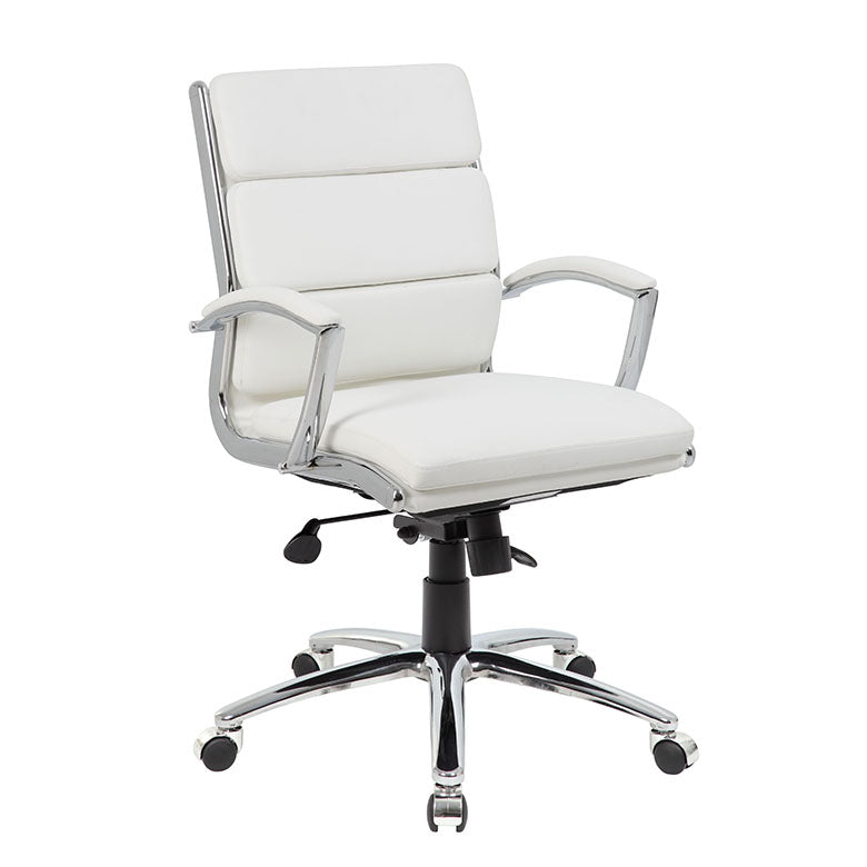 Boss Caressoftplus Vinyl Executive Mid-Back Chair