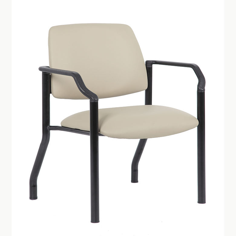Boss Mid Back Guest Chair, 500 lb capacity, Antimicrobial Vinyl, Beige
