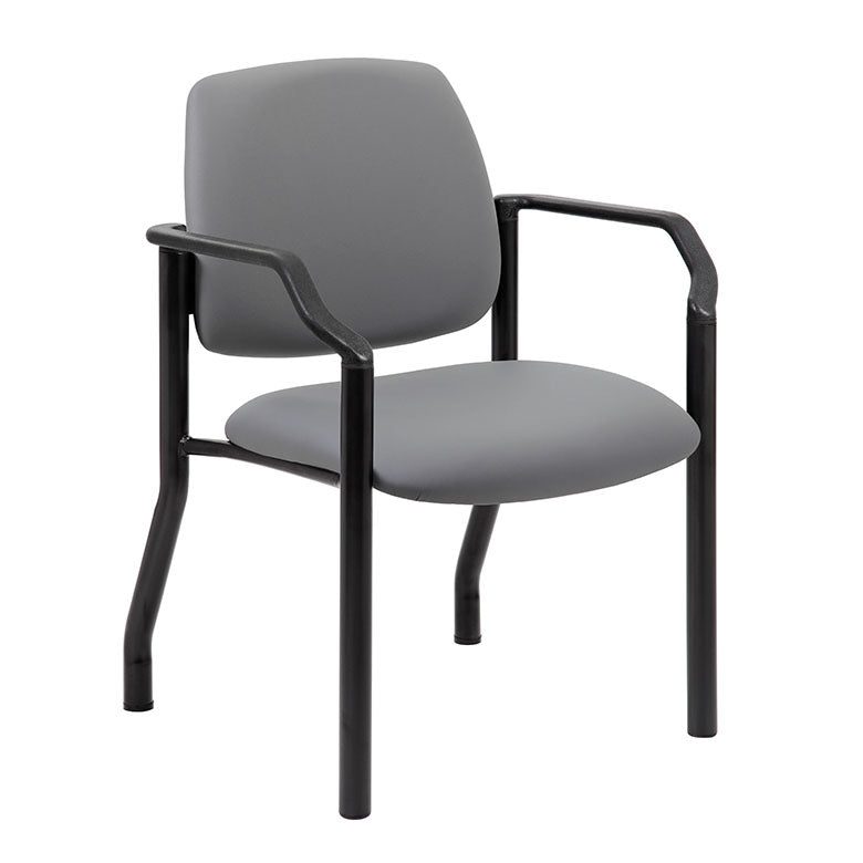 Boss Mid Back Guest Chair, 300 lb capacity, Antimicrobial Vinyl