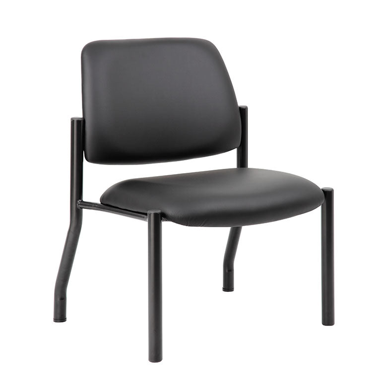 Boss Mid Back Armless Guest Chair, 400 lb capacity, Antimicrobial Vinyl