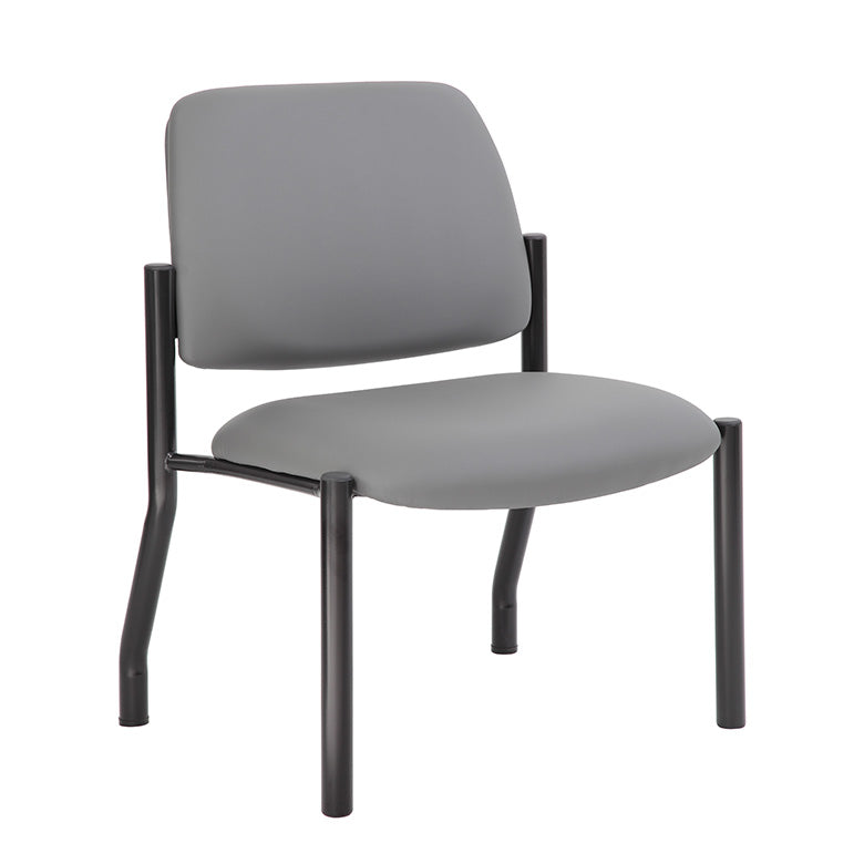 Boss Mid Back Armless Guest Chair, 400 lb capacity, Antimicrobial Vinyl