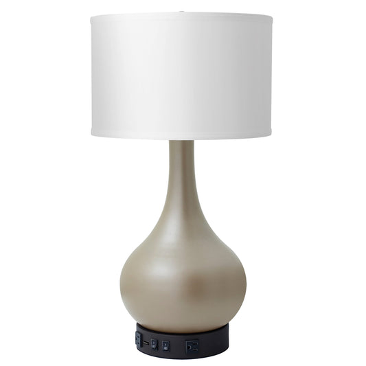 Truly Yours Desk Lamp with 2 Outlets & 1 USB