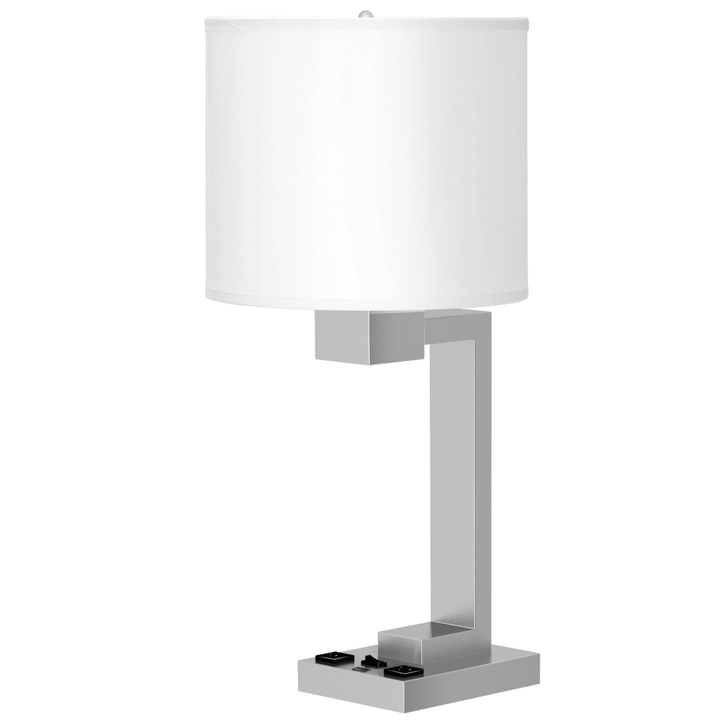Truly Yours Single Table Lamp with 2 Outlets & 1 USB