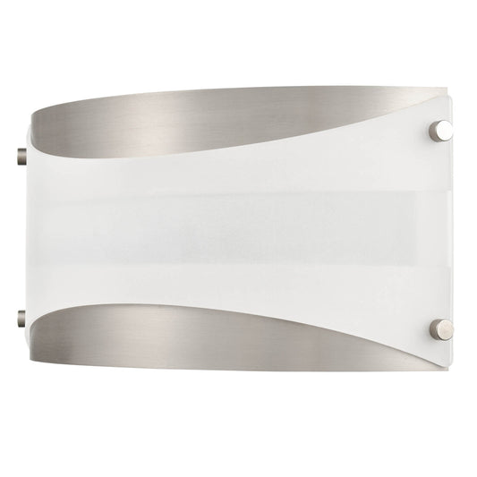 7"H Brushed Nickel Wall Sconce with Frosted Glass Shade