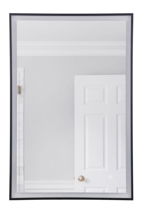 24" x 36" Black Frame LED Mirror, Defogger and Dimmer, 3000K/4000K/5000K