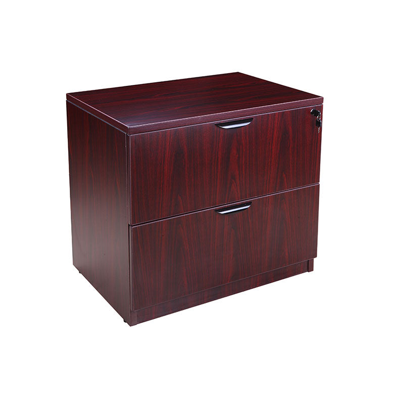 Boss 2-Drawer Lateral File, Mahogany