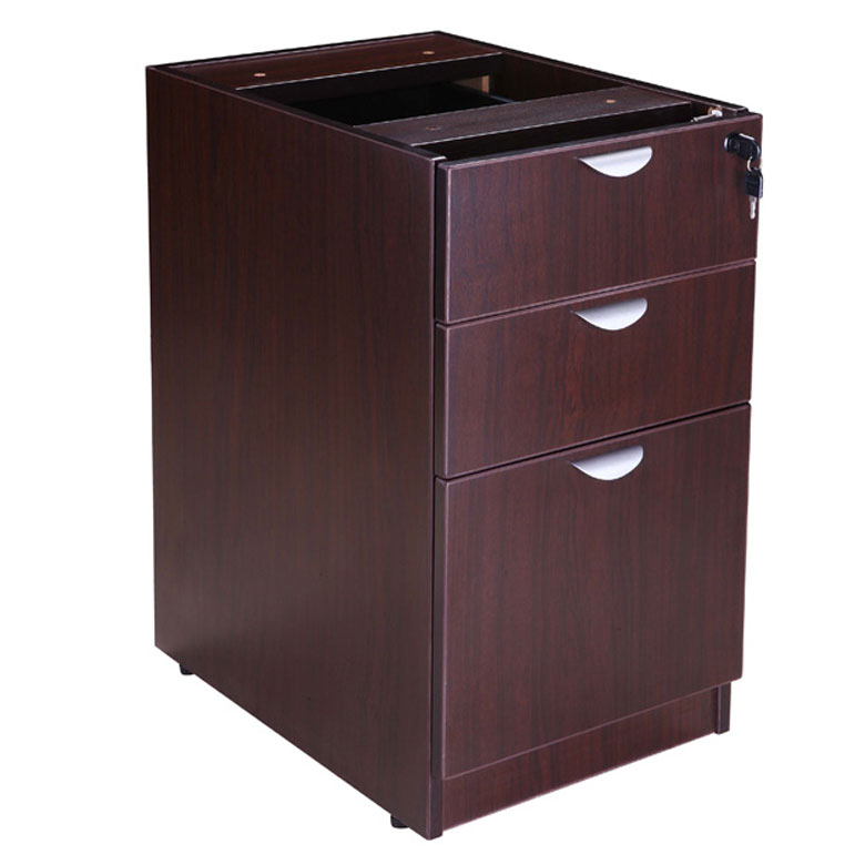 Boss Deluxe Pedestal-Full, Box/Box/File, 15.5W*22D, Mocha