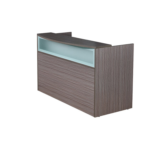 Plexiglass Reception Desk, Driftwood