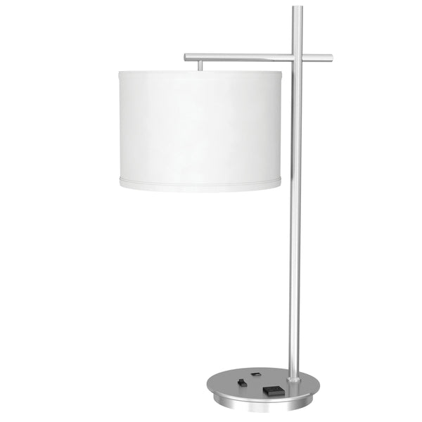 Single Table Lamp with 1 Outlet & 1 USB