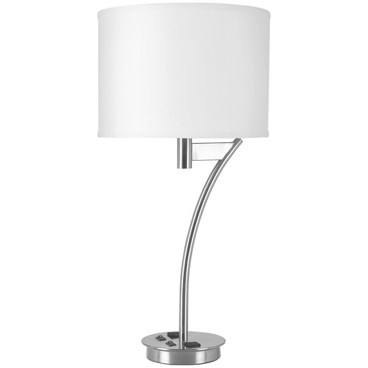 Corbel Twin Table Lamp with 2 Outlets