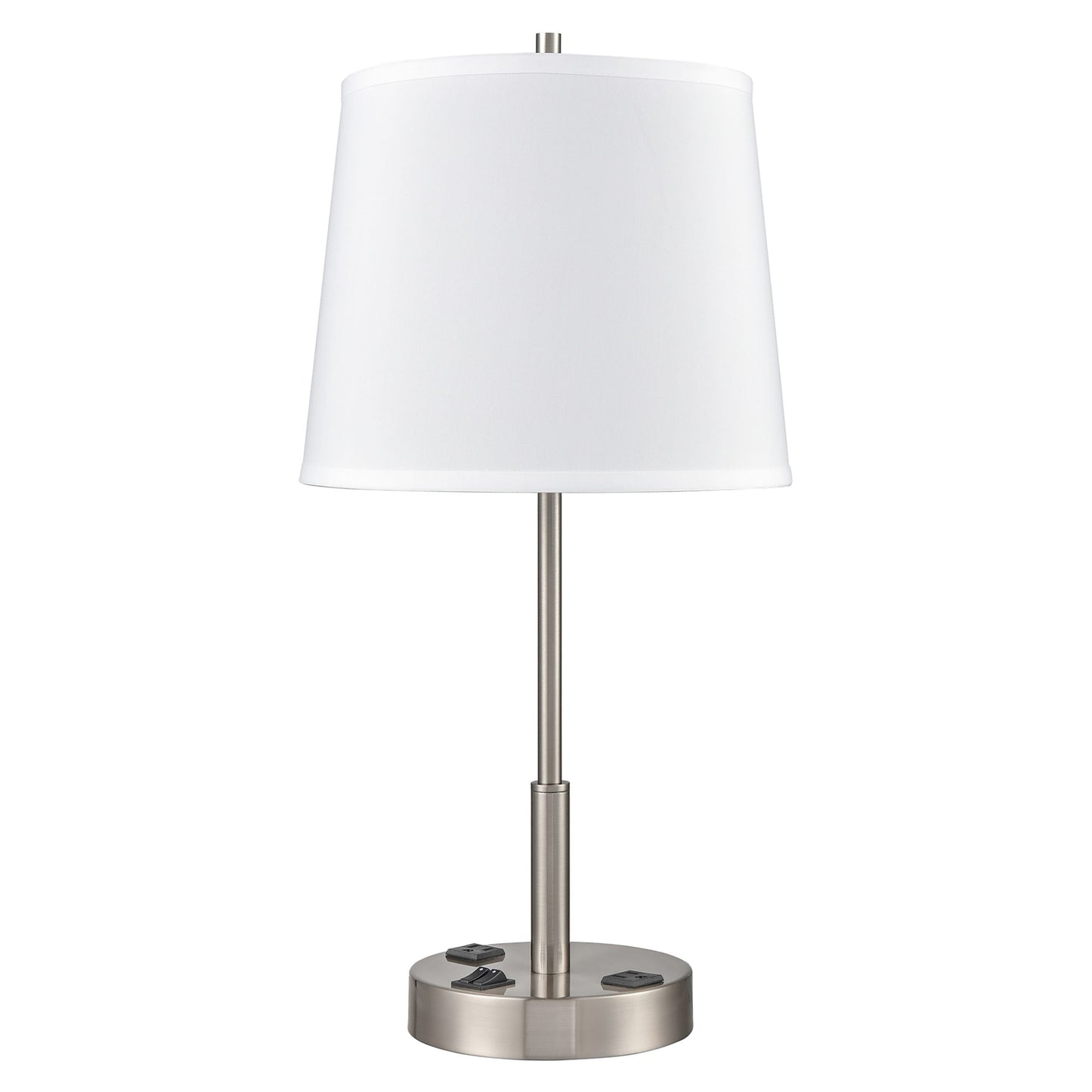 Englewood Twin Table Lamp with 2 Outlets