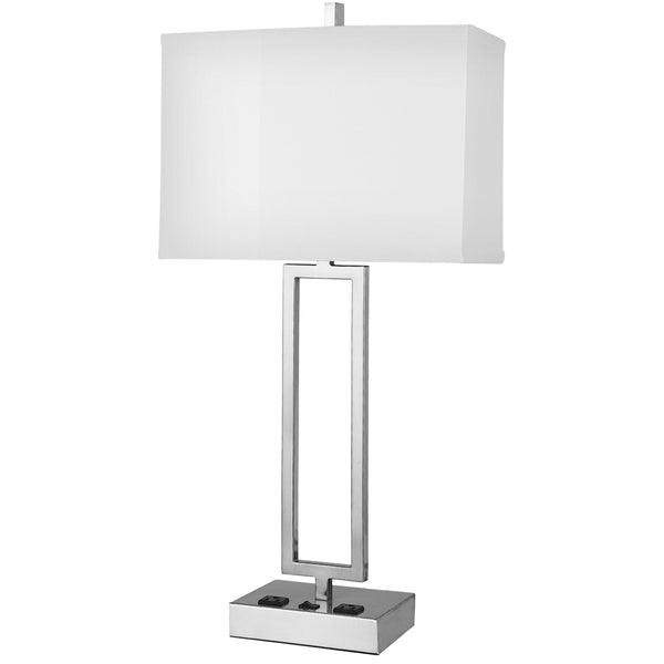 Gatsby Single Table Lamp with 2 Outlets