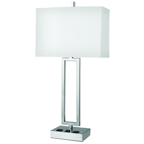 Gatsby Twin Table Lamp with 2 Outlets