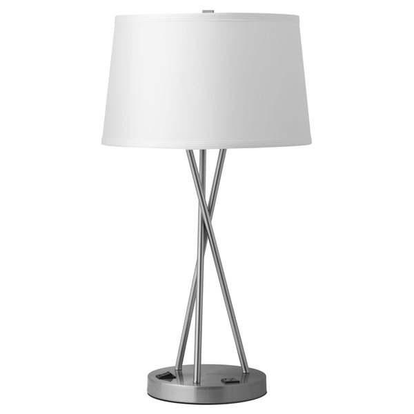 Breeze Twin Table Lamp with 1 Outlet