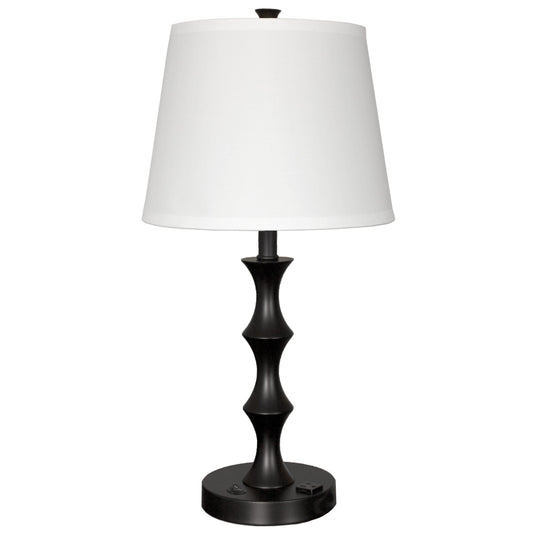 Urban End Table Lamp with 1 Outlet