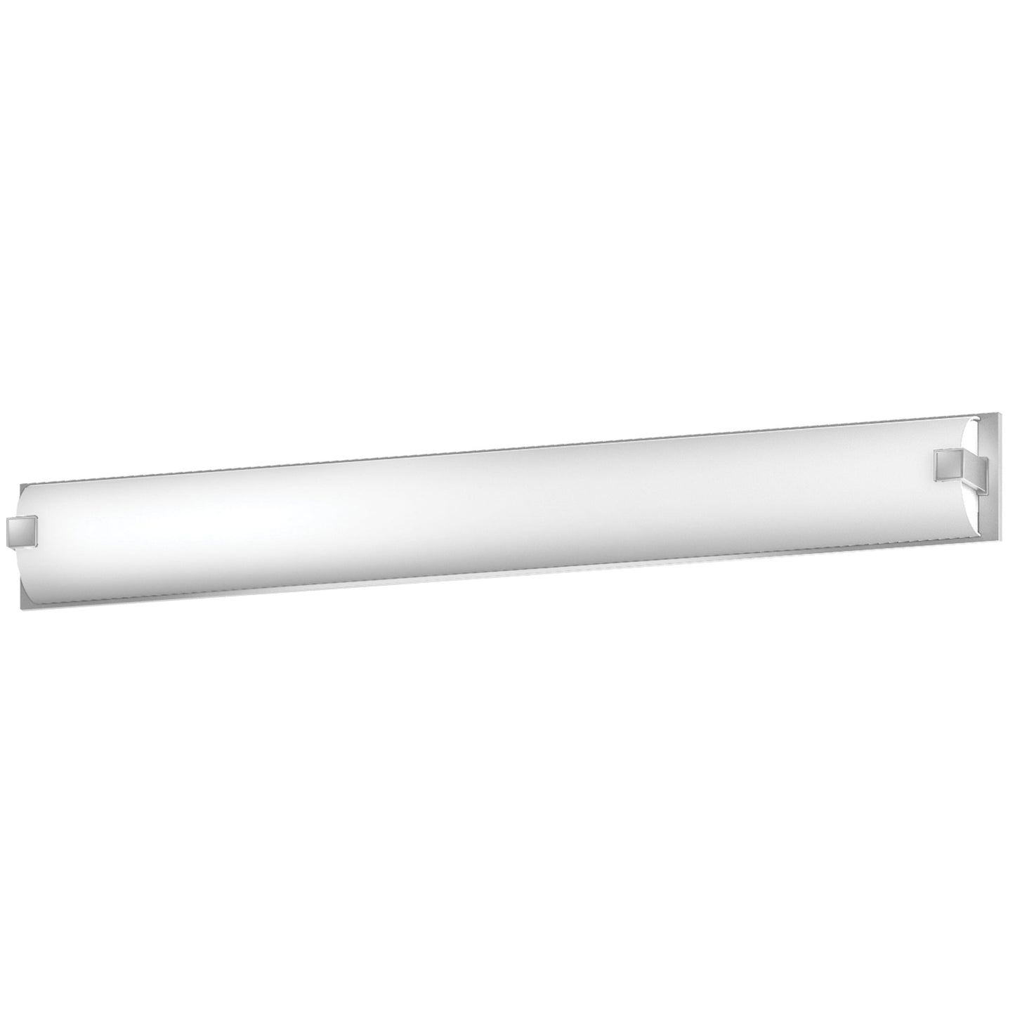 50"W Satin Nickel Vanity Light with Frosted Acrylic Shade