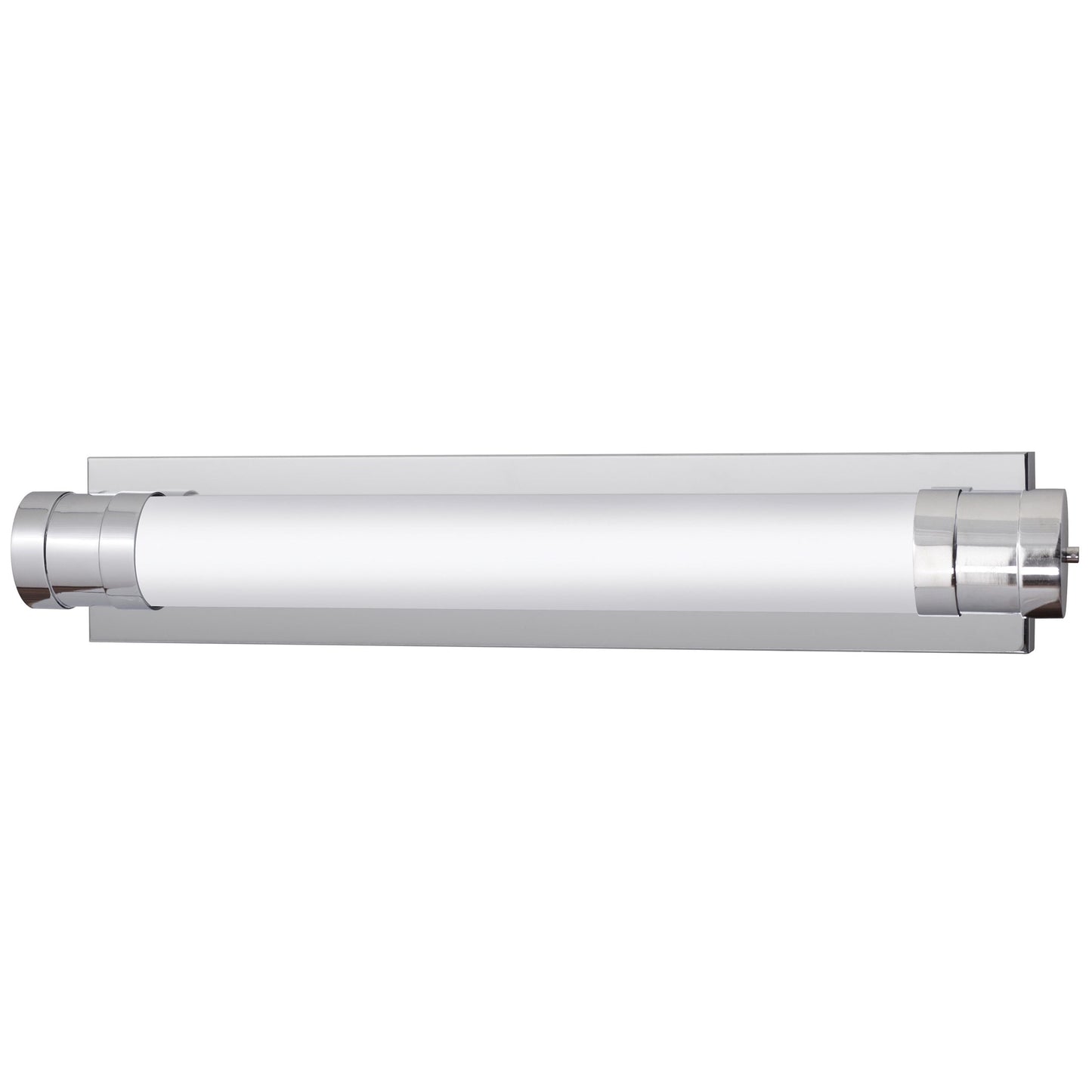 38"W Polished Chrome Vanity Light with Frosted Acrylic Shade