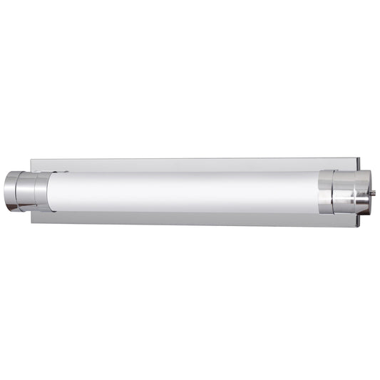 38"W Polished Chrome Vanity Light with Frosted Acrylic Shade