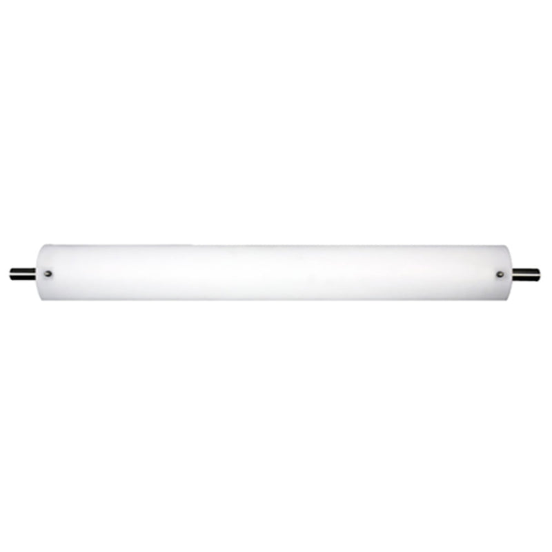 54"W Satin Nickel Vanity Light with Frosted Acrylic Shade