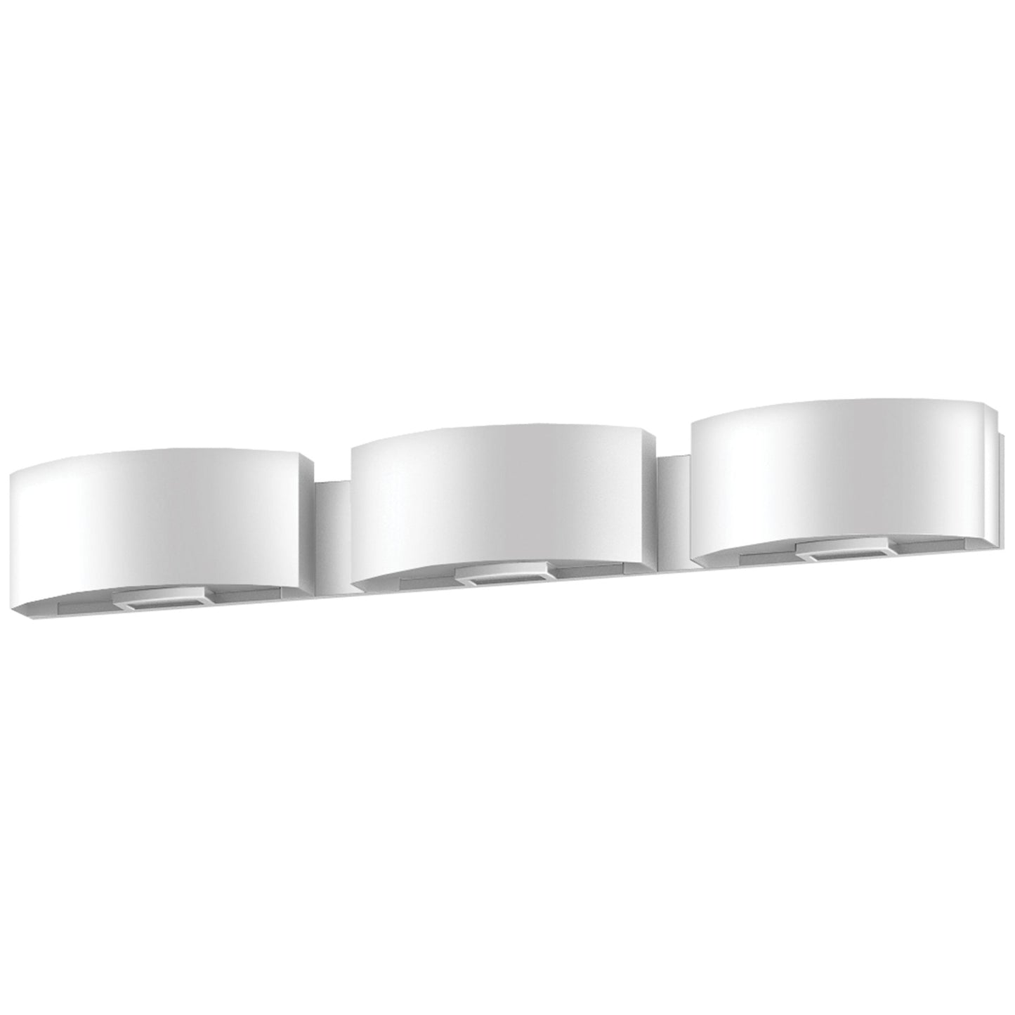 37"W Satin Nickel Vanity Light with Frosted Acrylic Shade