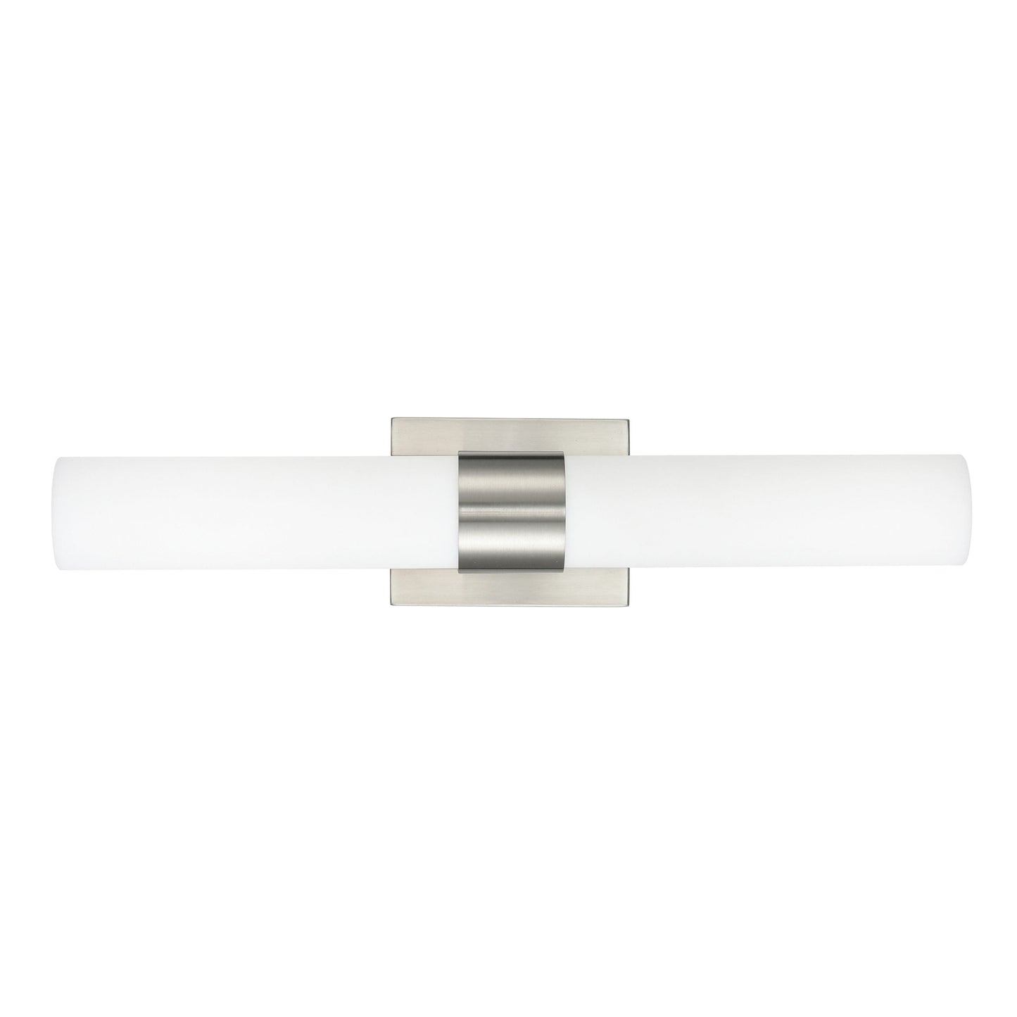 22"W Brushed Nickel Vanity Light with Frosted Glass Shade & Integrated LED