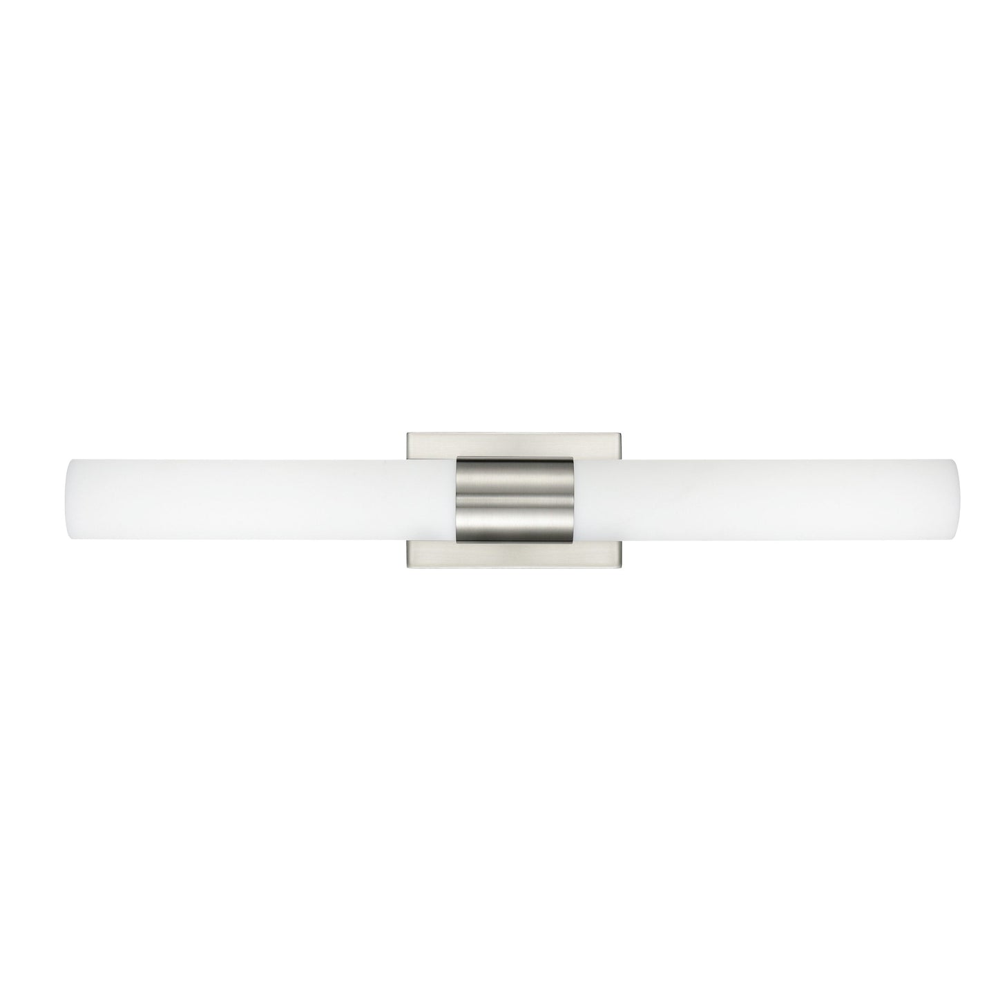 30"W Brushed Nickel Vanity Light with Frosted Glass Shade & Integrated LED